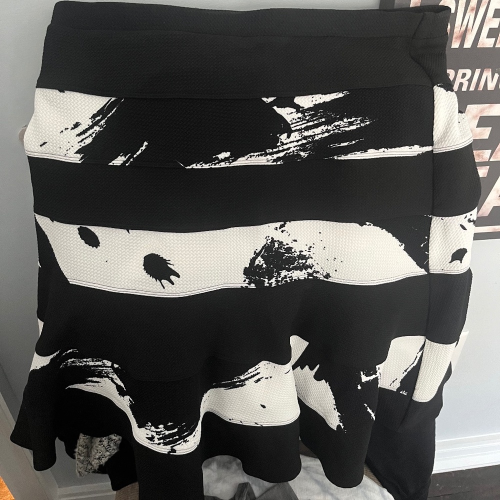 Black and white splatter skirt